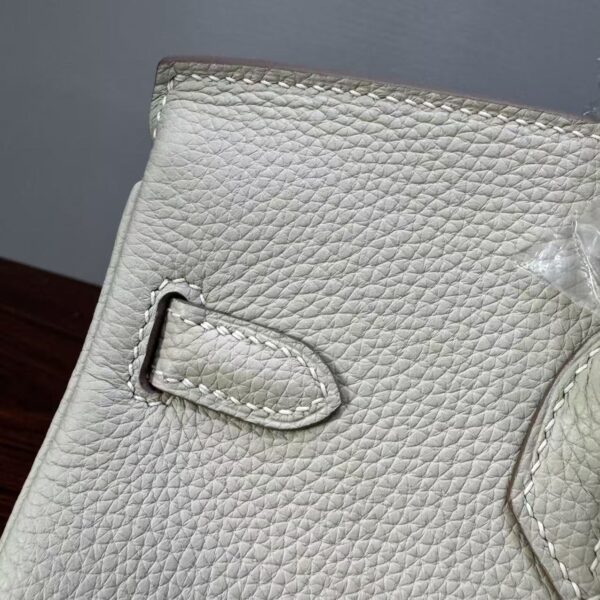 Birkin 25 Handcrafted Sellier Togo Milk White GHW Hand stitched  authentic hand-sewn