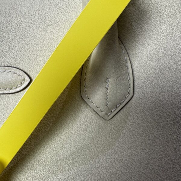 微信图片_20260613153617_90_10 Birkin 25 Bleu Lin Swift Palladium Hardware Jaune Milton Handmade women's handbag Biscuit-colored Swift leather