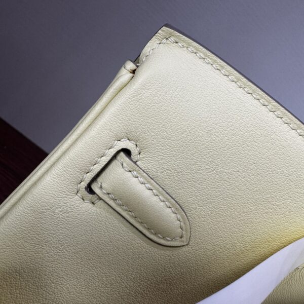 微信图片_20260613153619_91_10 Birkin 25 Bleu Lin Swift Palladium Hardware Jaune Milton Handmade women's handbag Biscuit-colored Swift leather