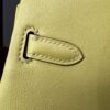 Birkin 25  Swift Palladium Hardware Jaune Poussin Biscuit-colored Swift leather Handmade women's handbag