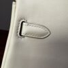 Birkin 25 NATE Swift Palladium Hardware Biscuit-colored Swift leather Handmade women's handbag
