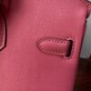 Birkin Biscuit-colored Swift leather Handmade women's handbag Birkin 25cm Rose Confetti