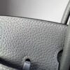 Birkin 25  Saddle stitch authentic hand-sewn in Colombe Grey Togo Leather with Silver Hardware Hand stitched Handcrafted