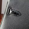 Birkin25 Saddle stitch Hand stitched Black Porosus Crocodile Silver Hardware authentic hand-sewn Handcrafted