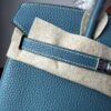 Birkin 25 Handcrafted  Saddle stitch Togo Leather in Denim Blue with Silver Hardware Hand stitched authentic hand-sewn