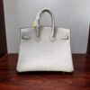 Birkin25 authentic hand-sewn Handcrafted Pearl Grey Togo Silver sophisticated Hand stitched
