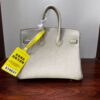 Birkin 25 Gris Perle Togo Leather Gold Hardware Hand stitched authentic hand-sewn 10 Birkin 25 Gris Perle Togo Leather Gold Hardware Hand stitched authentic hand-sewn