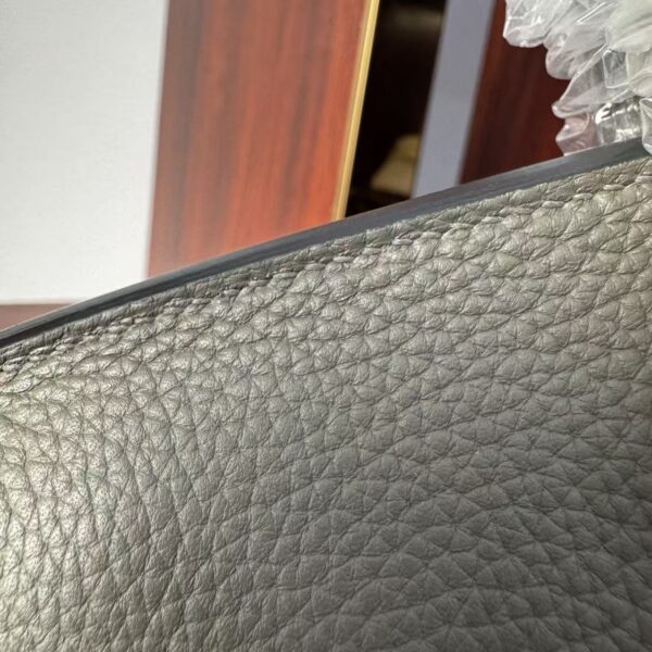 Birkin25 Hand stitched Handcrafted Graphite Grey,  Saddle stitch Niloticus Crocodile, Palladium Hardware authentic hand-sewn sophisticated