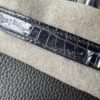 Birkin25 Hand stitched Handcrafted Graphite Grey,  Saddle stitch Niloticus Crocodile, Palladium Hardware authentic hand-sewn sophisticated