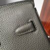 Birkin 25  Saddle stitch authentic hand-sewn Togo Leather in Cumulus Grey with Silver Hardware Hand stitched Handcrafted
