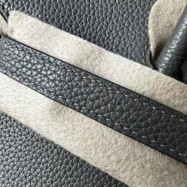 Birkin 25  Saddle stitch authentic hand-sewn Togo Leather in Cumulus Grey with Silver Hardware Hand stitched Handcrafted