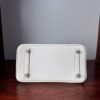 Birkin 25 Handcrafted Hand stitched Alligator Vanilla / Togo Mushroom White, Silver Hardware authentic hand-sewn Saddle stitch