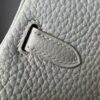 Birkin25 Handcrafted Togo authentic hand-sewn Leather Mushroom White Silver Hardware Saddle stitch Hand stitched 17 Birkin25 Handcrafted Togo authentic hand-sewn Leather Mushroom White Silver Hardware Saddle stitch Hand stitched