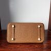 Birkin 25 Handcrafted  Saddle stitch Shiny American Alligator, Gold Brown, Gold Hardware Hand stitched authentic hand-sewn