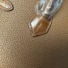 Birkin 25 Handcrafted  Saddle stitch Shiny American Alligator, Gold Brown, Gold Hardware Hand stitched authentic hand-sewn