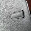 Birkin 25 Saddle stitch authentic hand-sewn in Gris Platine, Togo Leather, Silver Hardware Hand stitched Handcrafted 15 Birkin 25 Saddle stitch authentic hand-sewn in Gris Platine, Togo Leather, Silver Hardware Hand stitched Handcrafted