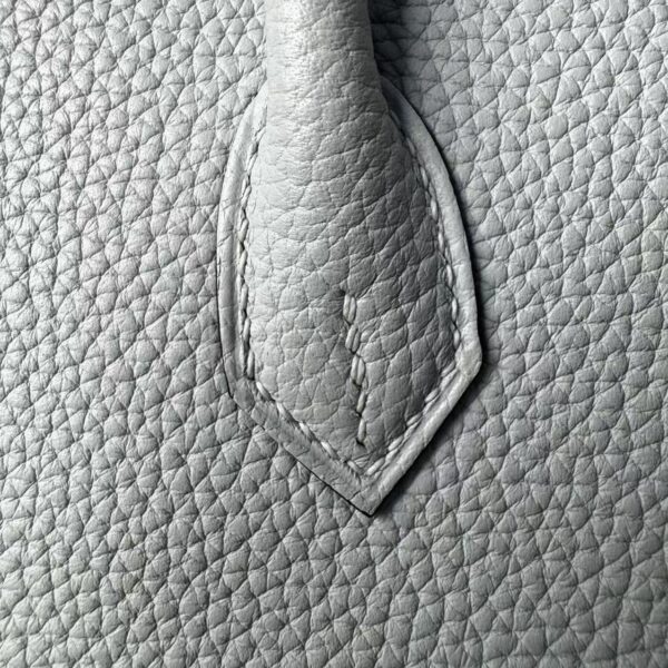 Birkin 25 Saddle stitch authentic hand-sewn in Gris Platine, Togo Leather, Silver Hardware Hand stitched Handcrafted 8 Birkin 25 Saddle stitch authentic hand-sewn in Gris Platine, Togo Leather, Silver Hardware Hand stitched Handcrafted