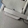 Birkin 25 Saddle stitch authentic hand-sewn Togo Leather in Trench Grey with Silver Hardware Hand stitched Handcrafted