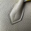 Birkin 25 Saddle stitch authentic hand-sewn Togo Leather in Trench Grey with Silver Hardware Hand stitched Handcrafted