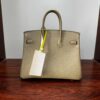 Birkin 25 Saddle stitch authentic hand-sewn in Malta Togo Leather with Silver Hardware  Hand stitched Handcrafted