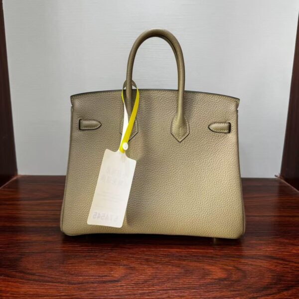 Birkin 25 Saddle stitch authentic hand-sewn in Malta Togo Leather with Silver Hardware  Hand stitched Handcrafted
