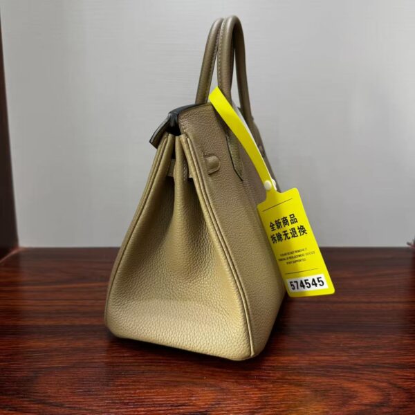 Birkin 25 Saddle stitch authentic hand-sewn in Malta Togo Leather with Silver Hardware  Hand stitched Handcrafted