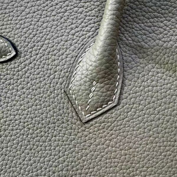 Birkin 25 Saddle stitch authentic hand-sewn in Malta Togo Leather with Silver Hardware  Hand stitched Handcrafted