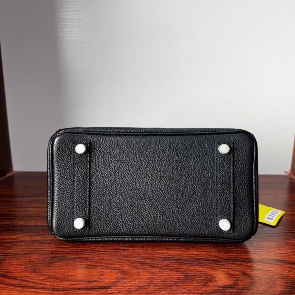 Birkin 25 Saddle stitch authentic hand-sewn Black Barenia Faubourg Saddle Leather Silver Hardware Hand stitched Handcrafted 5 Birkin 25 Saddle stitch authentic hand-sewn Black Barenia Faubourg Saddle Leather Silver Hardware Hand stitched Handcrafted