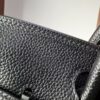 Birkin 25 Saddle stitch authentic hand-sewn Black Barenia Faubourg Saddle Leather Silver Hardware Hand stitched Handcrafted 16 Birkin 25 Saddle stitch authentic hand-sewn Black Barenia Faubourg Saddle Leather Silver Hardware Hand stitched Handcrafted