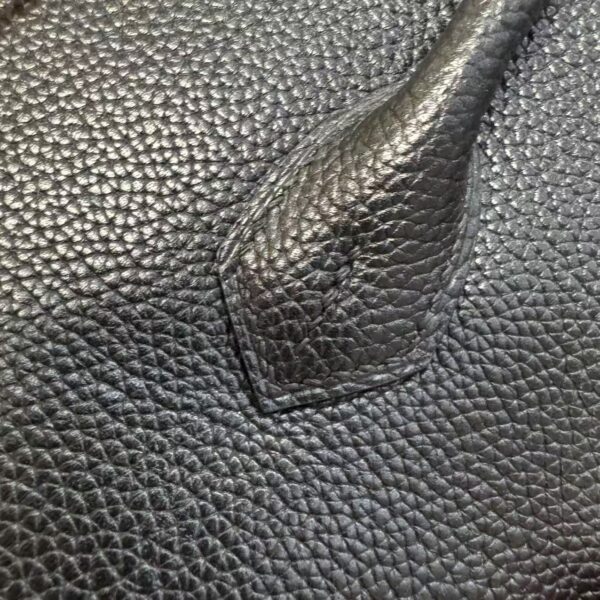Birkin 25 Saddle stitch authentic hand-sewn Black Barenia Faubourg Saddle Leather Silver Hardware Hand stitched Handcrafted 9 Birkin 25 Saddle stitch authentic hand-sewn Black Barenia Faubourg Saddle Leather Silver Hardware Hand stitched Handcrafted
