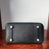 Birkin 25 Hand stitched Handcrafted Black Swift & Lizard Skin, Silver Touch Hardware Saddle stitch authentic hand-sewn