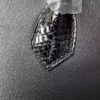 Birkin 25 Hand stitched Handcrafted Black Swift & Lizard Skin, Silver Touch Hardware Saddle stitch authentic hand-sewn