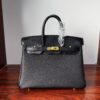 Birkin 25 Black Togo Leather with Lizard Skin Trim, Gold Hardware