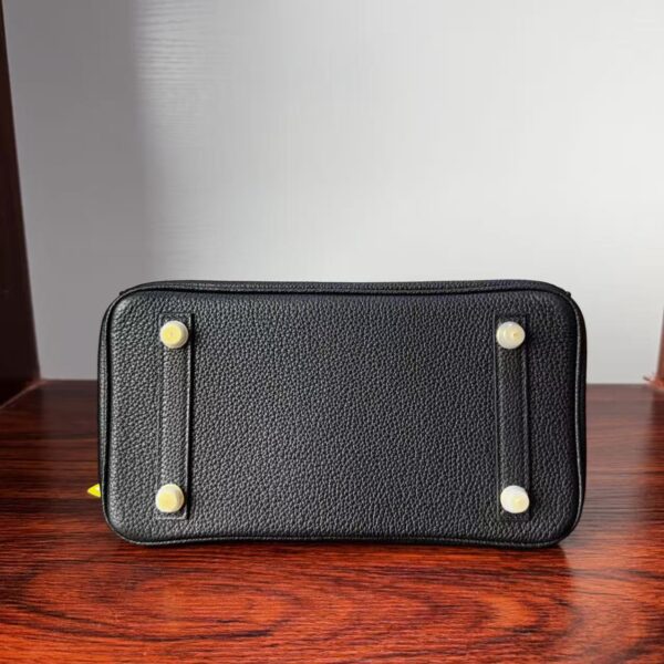 Birkin 25 Black Togo Leather with Lizard Skin Trim, Gold Hardware