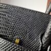 Birkin 25 Black Togo Leather with Lizard Skin Trim, Gold Hardware
