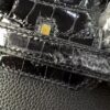 Birkin 25 Handcrafted Saddle stitch Touch Noir Black Nile Crocodile Gold Hardware Hand stitched authentic hand-sewn 12 Birkin 25 Handcrafted Saddle stitch Touch Noir Black Nile Crocodile Gold Hardware Hand stitched authentic hand-sewn